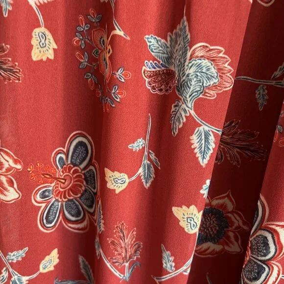 Sachin + Babi Floral Kara tiered chiffon empire sweetheart neck Maxi dress red - Picture 4 of 6